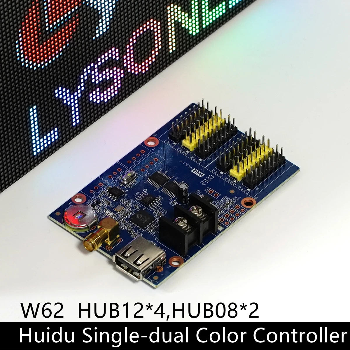 Huidu HD-W62 WIFI Средний одиночный двухцветный контроллер светодиодной вывески P4.75 P10 P16
Huidu HD-W62 WIFI Средний одиночный двухцветный контроллер светодиодной вывески P4.75 P10 P16