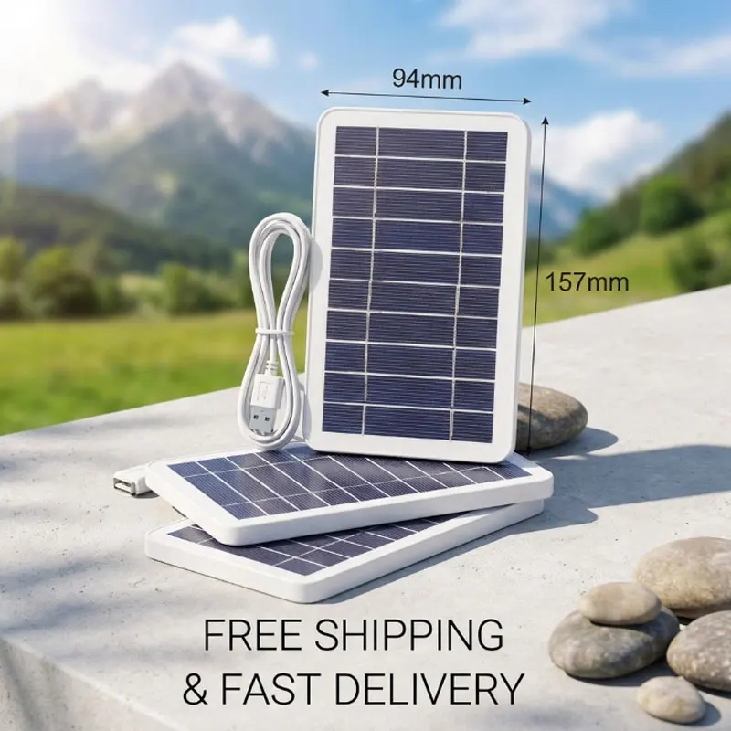Lightweight Portable Solar Charger USB, Safe Fast Charging Panel, Widely Compatible with Phones Fans Flashlights Camping Outdoor
Lightweight Portable Solar Charger USB, Safe Fast Charging Panel, Widely Compatible with Phones Fans Flashlights Camping Outdoor