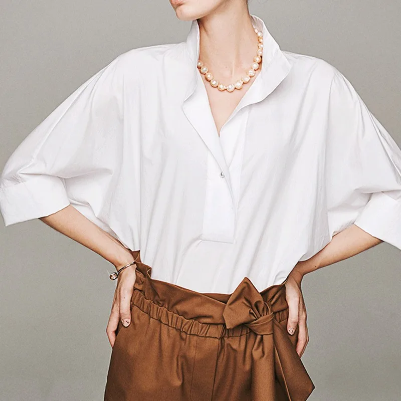 Vintage Women's Blouses Solid Casual Shirts Fashion Loose Spring/Summer Korean Clothing Short Sleeves White Women Tops
Vintage Women's Blouses Solid Casual Shirts Fashion Loose Spring/Summer Korean Clothing Short Sleeves White Women Tops