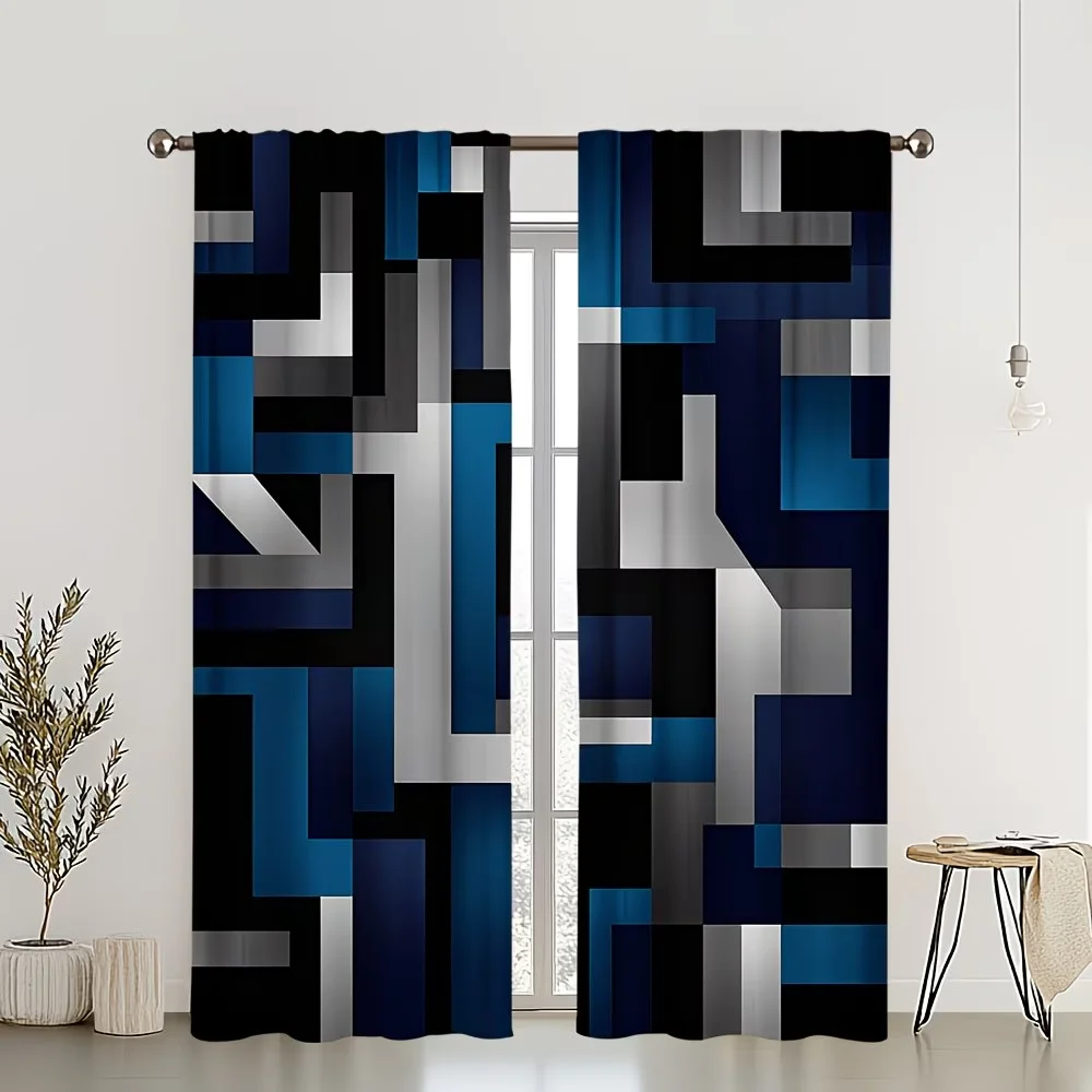 2pcs Geometric cube print Curtains - Rod Pocket Window Drapes. modern Window Treatments
2pcs Geometric cube print Curtains - Rod Pocket Window Drapes. modern Window Treatments
