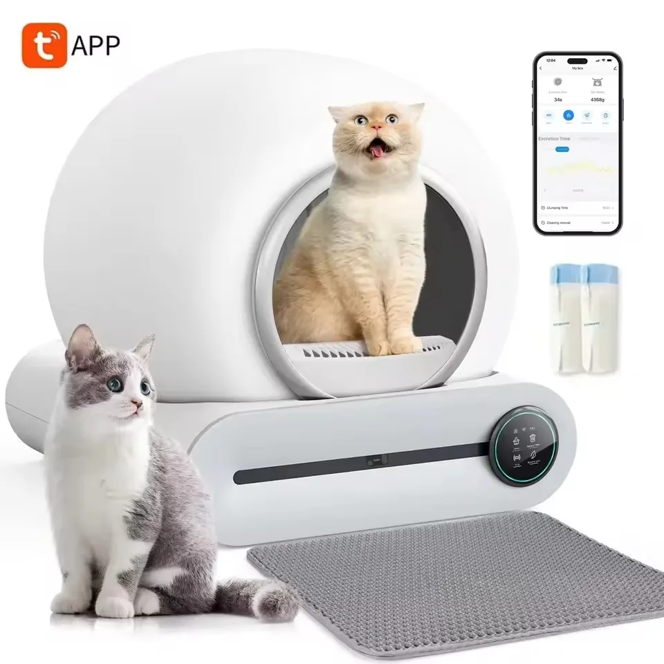 Automatic intelligent cat litter box, large toilet tray, remote automatic cleaning, controlled by application program, enclosed,
Automatic intelligent cat litter box, large toilet tray, remote automatic cleaning, controlled by application program, enclosed,