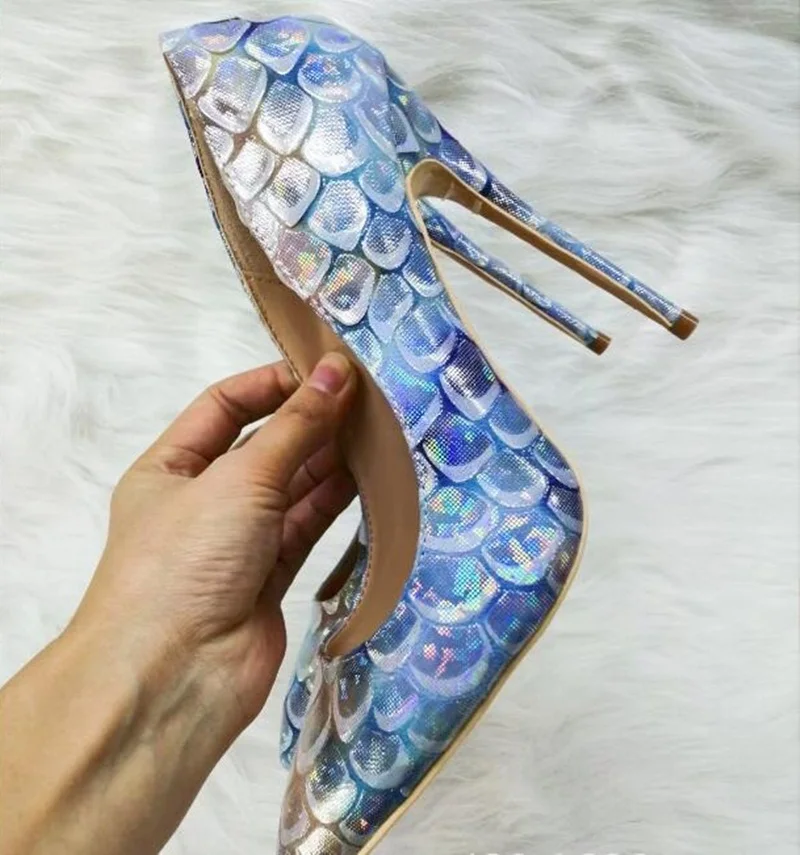 Mermaid Fish Scales Women Pumps Mixed Colors Print Pattern Leather Pointed toe Shallow Celebrating Dress Shoes 12CM
Mermaid Fish Scales Women Pumps Mixed Colors Print Pattern Leather Pointed toe Shallow Celebrating Dress Shoes 12CM