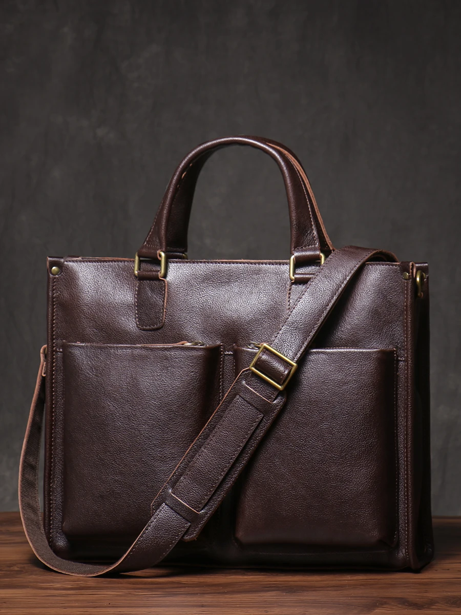 Retro Genuine Leather Portable Briefcase Men's Lawyer Business Trip One Shoulder Messenger Bag Vegetable Tanning Computer
Retro Genuine Leather Portable Briefcase Men's Lawyer Business Trip One Shoulder Messenger Bag Vegetable Tanning Computer