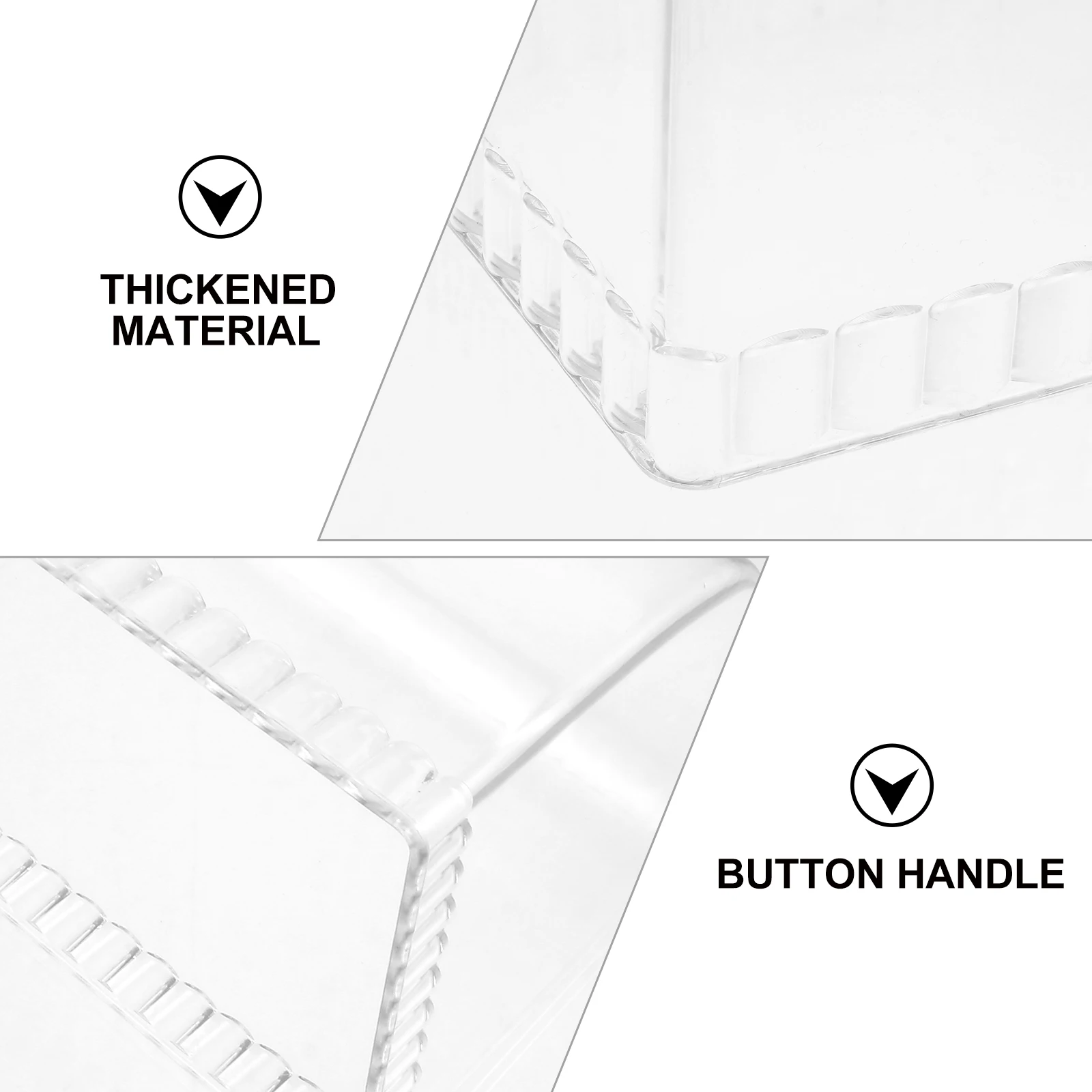 Rectangle Cake Display Stand 27x14x14cm Transparent Lid Dust Proof Premium Material Plastic Cover for Bakery Desserts Snacks
Rectangle Cake Display Stand 27x14x14cm Transparent Lid Dust Proof Premium Material Plastic Cover for Bakery Desserts Snacks