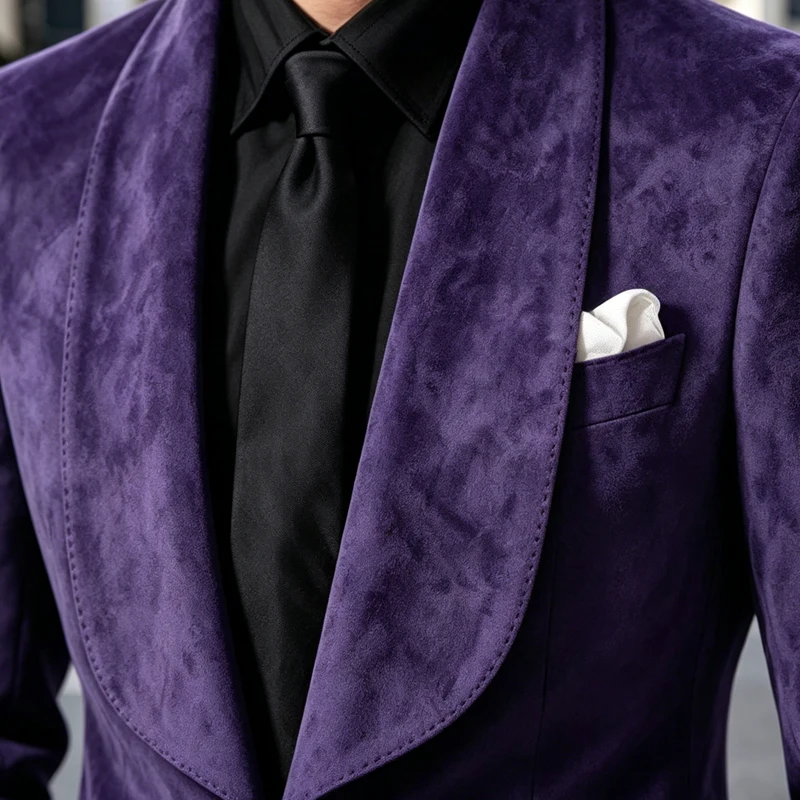 Luxury Men's Faux Suede Blazer Shawl Lapel 1 Button Slim Fit Tuxedo Jacket Business Casual For Wedding Party Prom Suit Coat
Luxury Men's Faux Suede Blazer Shawl Lapel 1 Button Slim Fit Tuxedo Jacket Business Casual For Wedding Party Prom Suit Coat