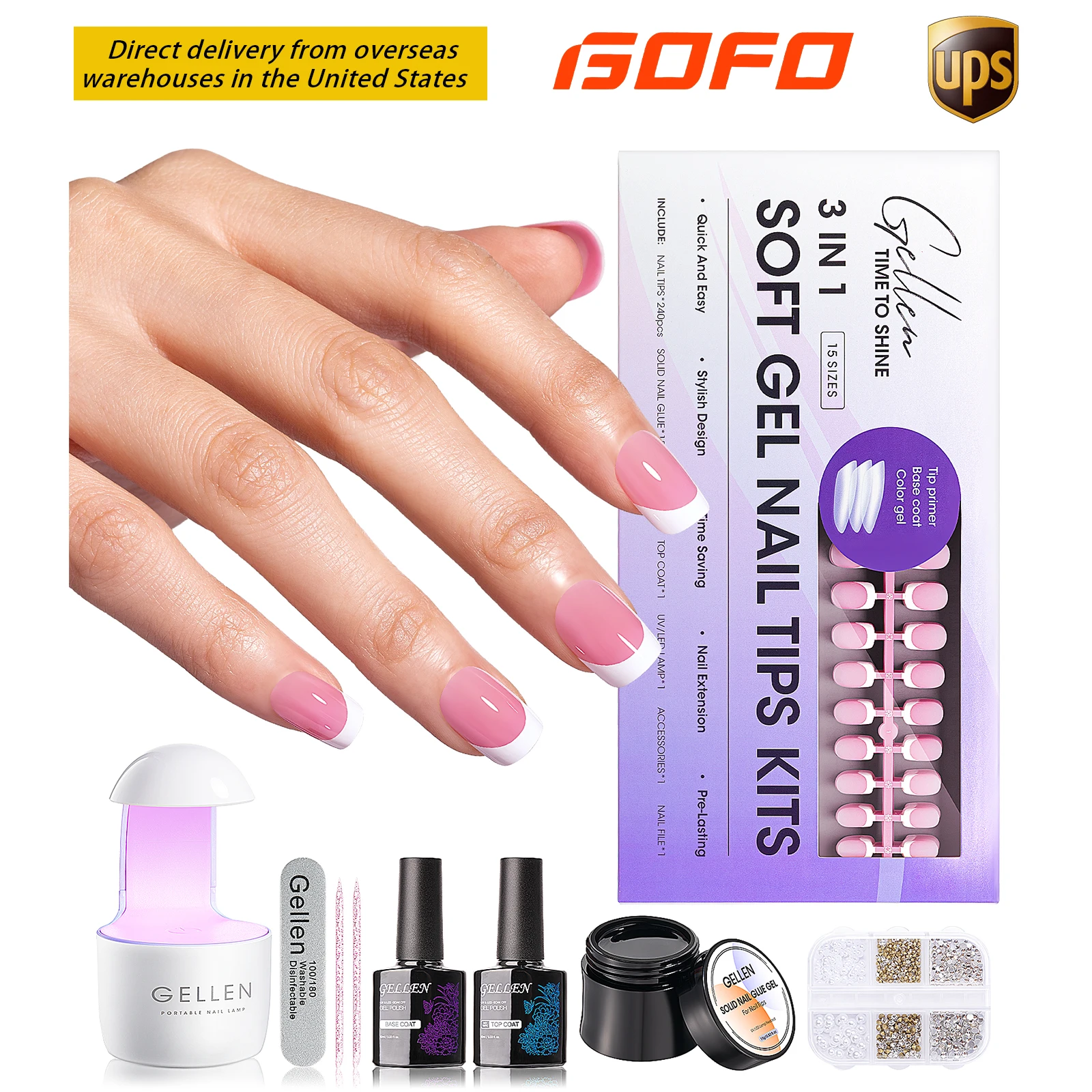 GELLEN Полный набор гелевых ногтей с французским кончиком — 240 шт. Пальто и основание Верхнее покрытие УФ-лампа Твердый пресс Клей Акриловый клей X Капсула Миндаль
GELLEN Полный набор гелевых ногтей с французским кончиком — 240 шт. Пальто и основание Верхнее покрытие УФ-лампа Твердый пресс Клей Акриловый клей X Капсула Миндаль