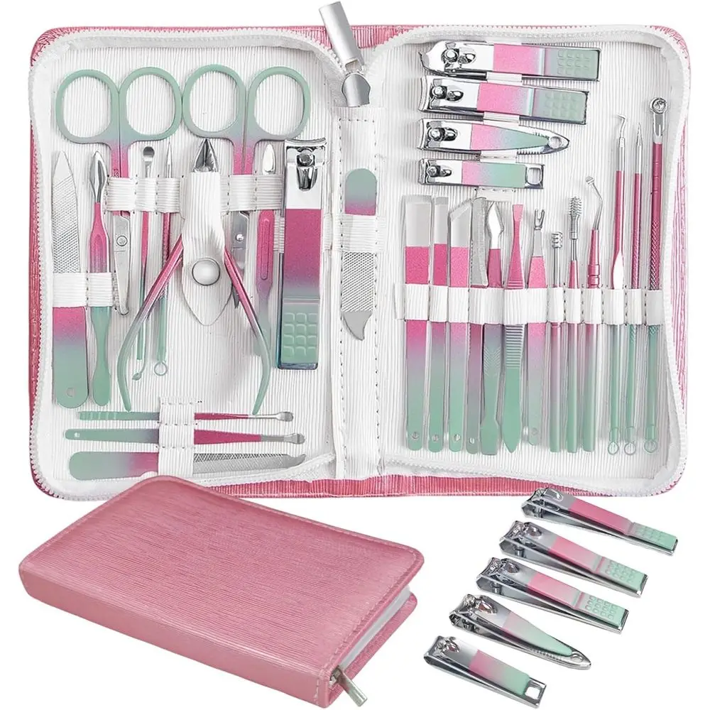 30-Piece Professional Nail Grooming Kit: Manicure & Pedicure Tools with Travel Case
30-Piece Professional Nail Grooming Kit: Manicure & Pedicure Tools with Travel Case