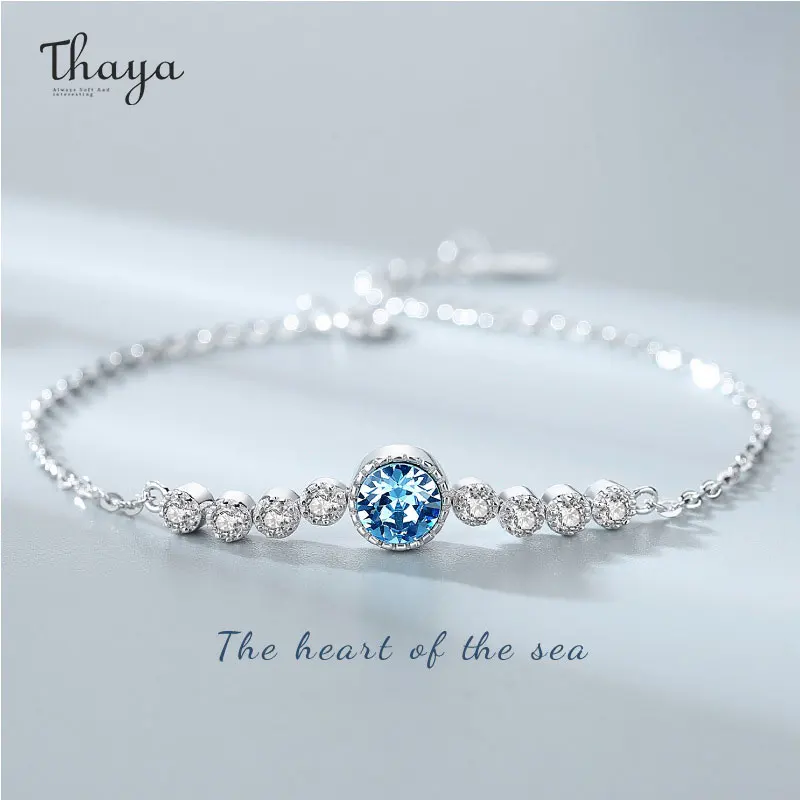 Thaya 100% S925 Silver Women Bracelets Elegant Crystal Bracelets Romantic Fashion Female Bracelet Party Fine Jewelry for Girls
Thaya 100% S925 Silver Women Bracelets Elegant Crystal Bracelets Romantic Fashion Female Bracelet Party Fine Jewelry for Girls