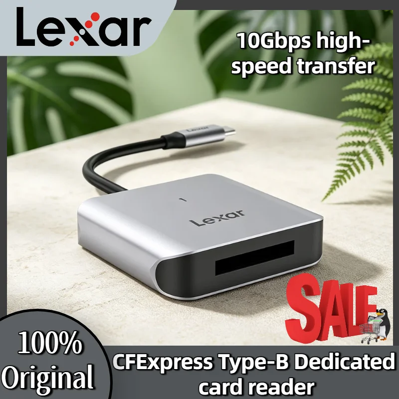 Original Lexar 510U CFexpress Type B Card Reader USB 3.2 Gen 2 10Gbps Built in USB C Cable for 8K RAW Video Transfer
Original Lexar 510U CFexpress Type B Card Reader USB 3.2 Gen 2 10Gbps Built in USB C Cable for 8K RAW Video Transfer