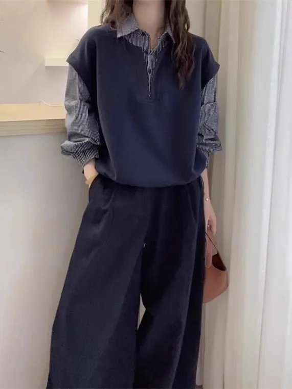 Синий удлиненный свитер для женщин больших размеров, осенне-зимний, с клетчатыми вставками, в стиле ретро, свободного кроя
Синий удлиненный свитер для женщин больших размеров, осенне-зимний, с клетчатыми вставками, в стиле ретро, свободного кроя