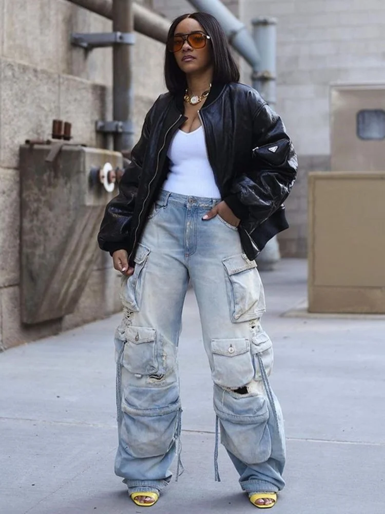 Sister Star Women's Fashion Casual Workwear Three-dimensional Multi-pocket Pants Literary Retro Style Casual Straight Jeans
Sister Star Women's Fashion Casual Workwear Three-dimensional Multi-pocket Pants Literary Retro Style Casual Straight Jeans
