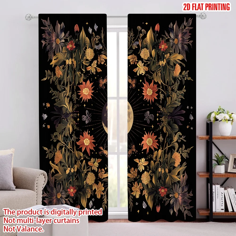 2Pcs 2D Flat PrintingBoho Hippie Moon Phase Curtain Starry Night Abstract Moon Crescent Butterfly Black Aesthetic Flower Plant
2Pcs 2D Flat PrintingBoho Hippie Moon Phase Curtain Starry Night Abstract Moon Crescent Butterfly Black Aesthetic Flower Plant