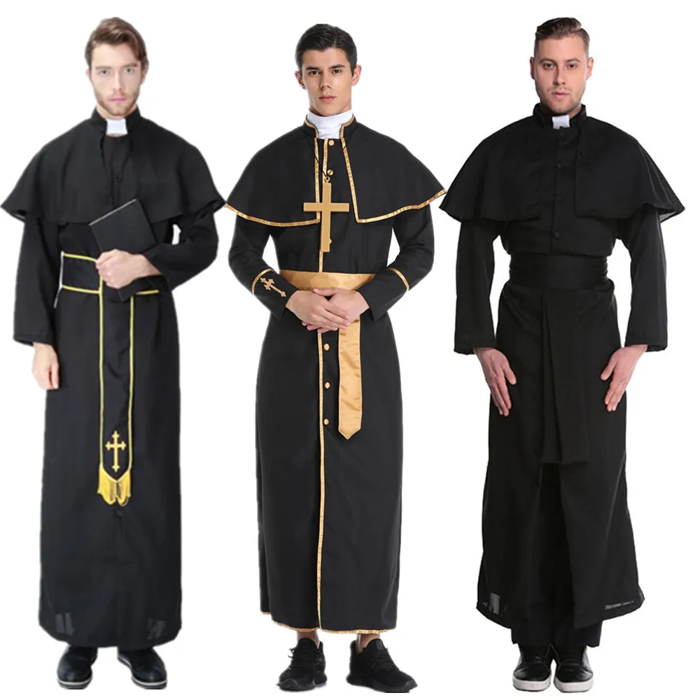 Easter Purim Halloween Costume for Men Father Priest Bishop Costumes Christian Pastor Cosplay
Easter Purim Halloween Costume for Men Father Priest Bishop Costumes Christian Pastor Cosplay