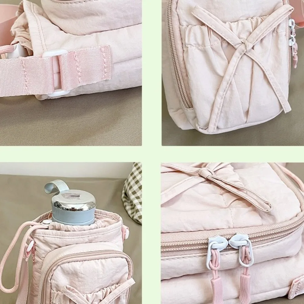 Portable Bow Water Bottle Bag Nylon Solid Color Phone Crossbody Bag Drawstring Minimalist Water Cup Bag Girl
Portable Bow Water Bottle Bag Nylon Solid Color Phone Crossbody Bag Drawstring Minimalist Water Cup Bag Girl