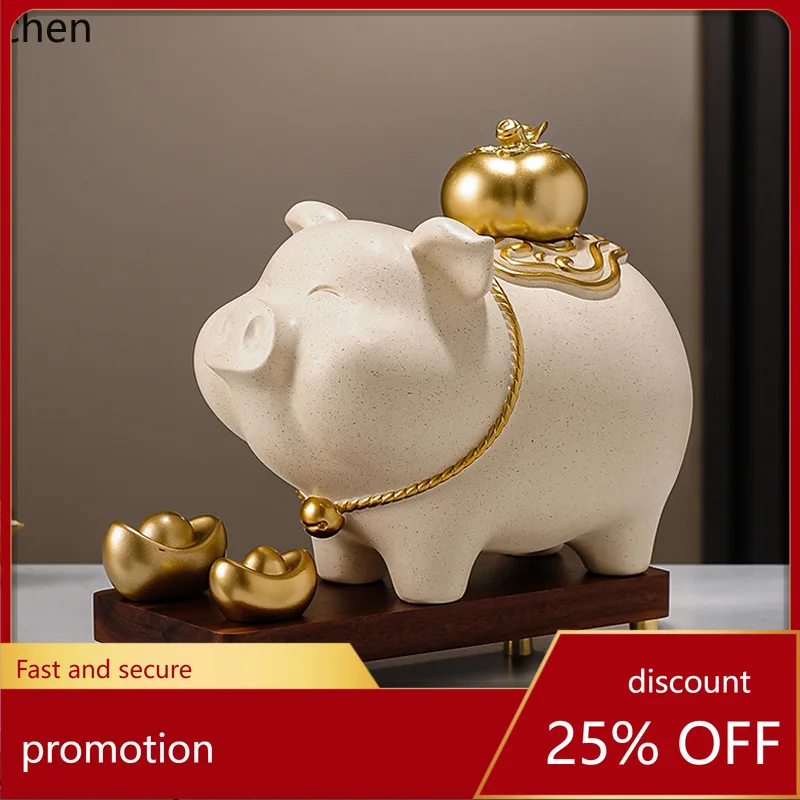 CZ Large Golden Piggy Bank Creative Home Living Room Decorative Ornament for Display Shelves, Wine Cabinets, and TV Cabinets
CZ Large Golden Piggy Bank Creative Home Living Room Decorative Ornament for Display Shelves, Wine Cabinets, and TV Cabinets