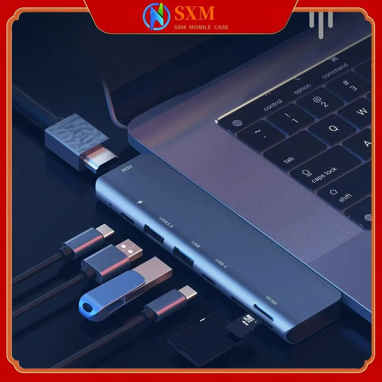 Compatible with Apple USB3.0HUB notebook macbook docking station 7-in-1 interface HDMI splitter
Compatible with Apple USB3.0HUB notebook macbook docking station 7-in-1 interface HDMI splitter