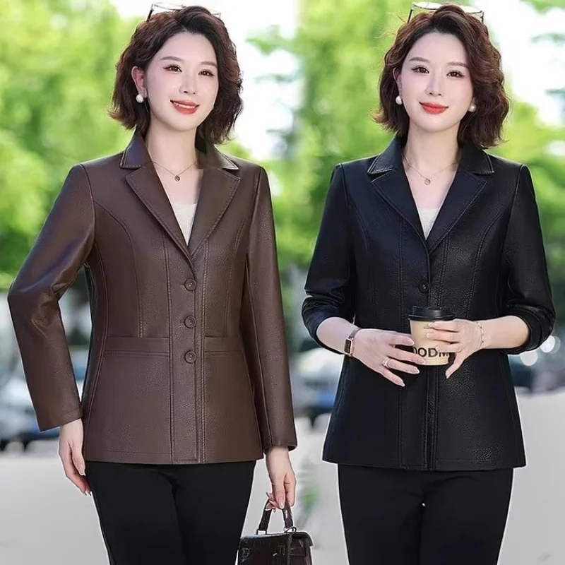 2025 Autumn Suit Collar PU Leather Jacket Women's Fashionable Stylish Loose And Versatile Leather Blazer Coat W540
2025 Autumn Suit Collar PU Leather Jacket Women's Fashionable Stylish Loose And Versatile Leather Blazer Coat W540