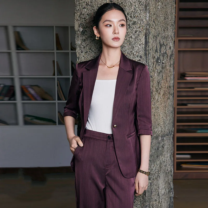 Elegant Women 2025 Spring Summer Professional Suit OL Business Interview Manager Commuting Work Wear Blazer And Pants Sets
Elegant Women 2025 Spring Summer Professional Suit OL Business Interview Manager Commuting Work Wear Blazer And Pants Sets