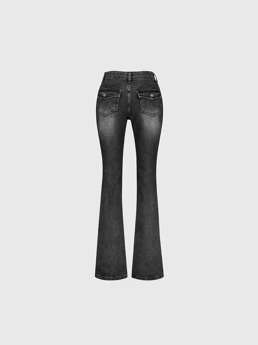 High Waist Slim Fit Long Pants Micro Flared Dragging und Bla ey Elastic Street Sle Cotton Stretch Denim Jeans for Women
High Waist Slim Fit Long Pants Micro Flared Dragging und Bla ey Elastic Street Sle Cotton Stretch Denim Jeans for Women
