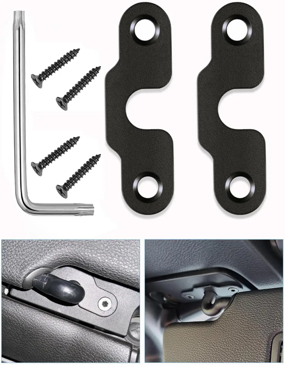 Для ремонта козырька — стальные зажимы для козырька, усиление сломанного козырька, совместимого с JL JLU 2018-2024/Gladiator 2020-20 
Для ремонта козырька — стальные зажимы для козырька, усиление сломанного козырька, совместимого с JL JLU 2018-2024/Gladiator 2020-20