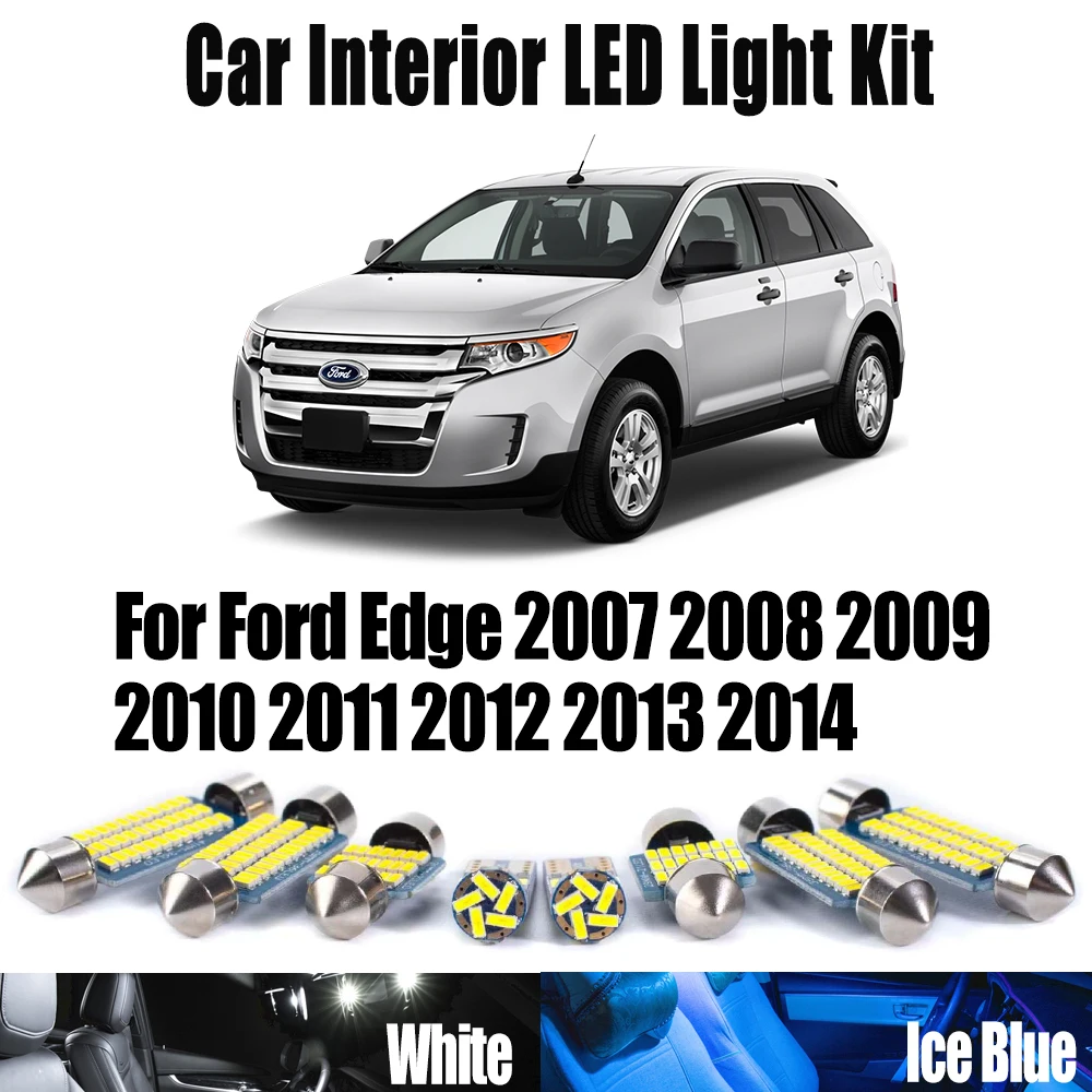 Светодиодные лампы Canbus для салона автомобиля Ford Edge 2007-2014: подсветка для чтения, карманной лампы, багажника, номерного знака. Комплект автомобильных аксессуаров.
Светодиодные лампы Canbus для салона автомобиля Ford Edge 2007-2014: подсветка для чтения, карманной лампы, багажника, номерного знака. Комплект автомобильных аксессуаров.