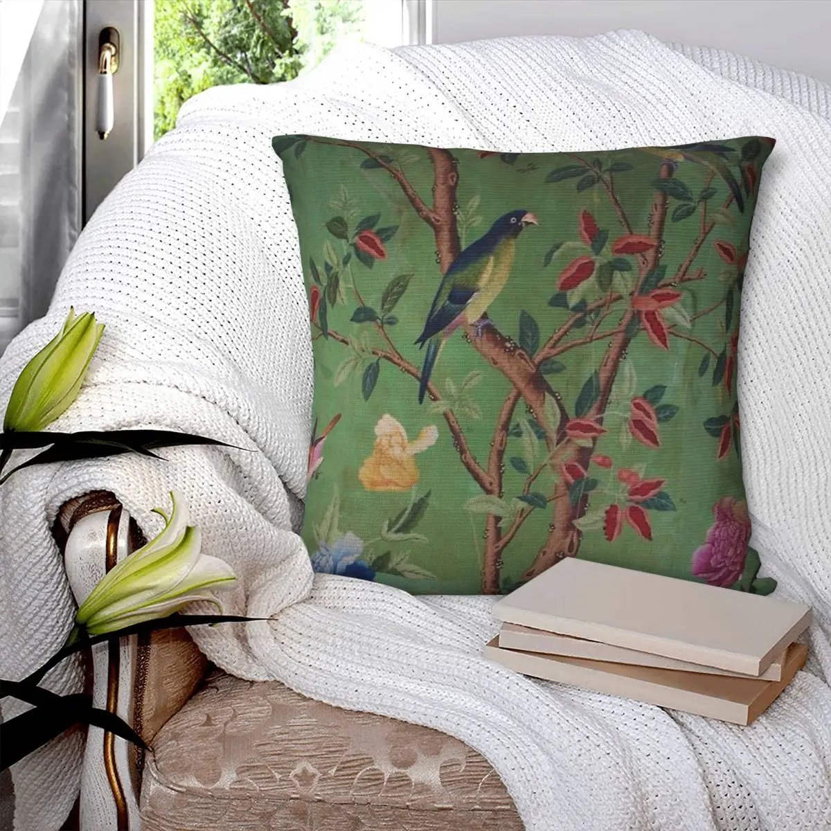 Green Dream Chinoiserie Square Pillowcase Pillow Cover Polyester Cushion Decor Comfort Throw Pillow for Home Car
Green Dream Chinoiserie Square Pillowcase Pillow Cover Polyester Cushion Decor Comfort Throw Pillow for Home Car