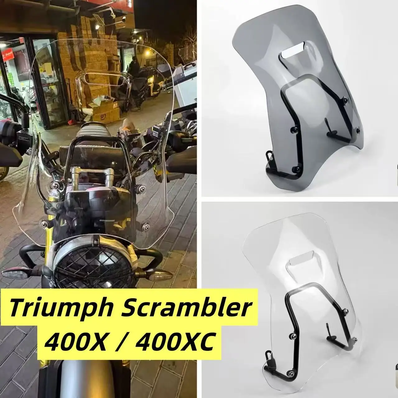 For Triumph Scramble 400X 400XC Motorcycle Windshield Wind Screen Deflector Spoiler Air Deflector Fairing Windscreen 400 X XC
For Triumph Scramble 400X 400XC Motorcycle Windshield Wind Screen Deflector Spoiler Air Deflector Fairing Windscreen 400 X XC