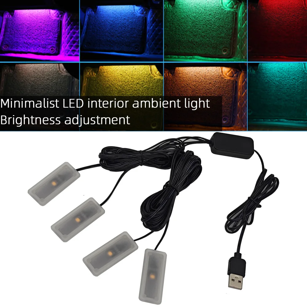 USB Car Ambient Light brightness Adjustment Simple Installation Monochrome Low-power Chip LED Car Foot Light White Blue RED
USB Car Ambient Light brightness Adjustment Simple Installation Monochrome Low-power Chip LED Car Foot Light White Blue RED