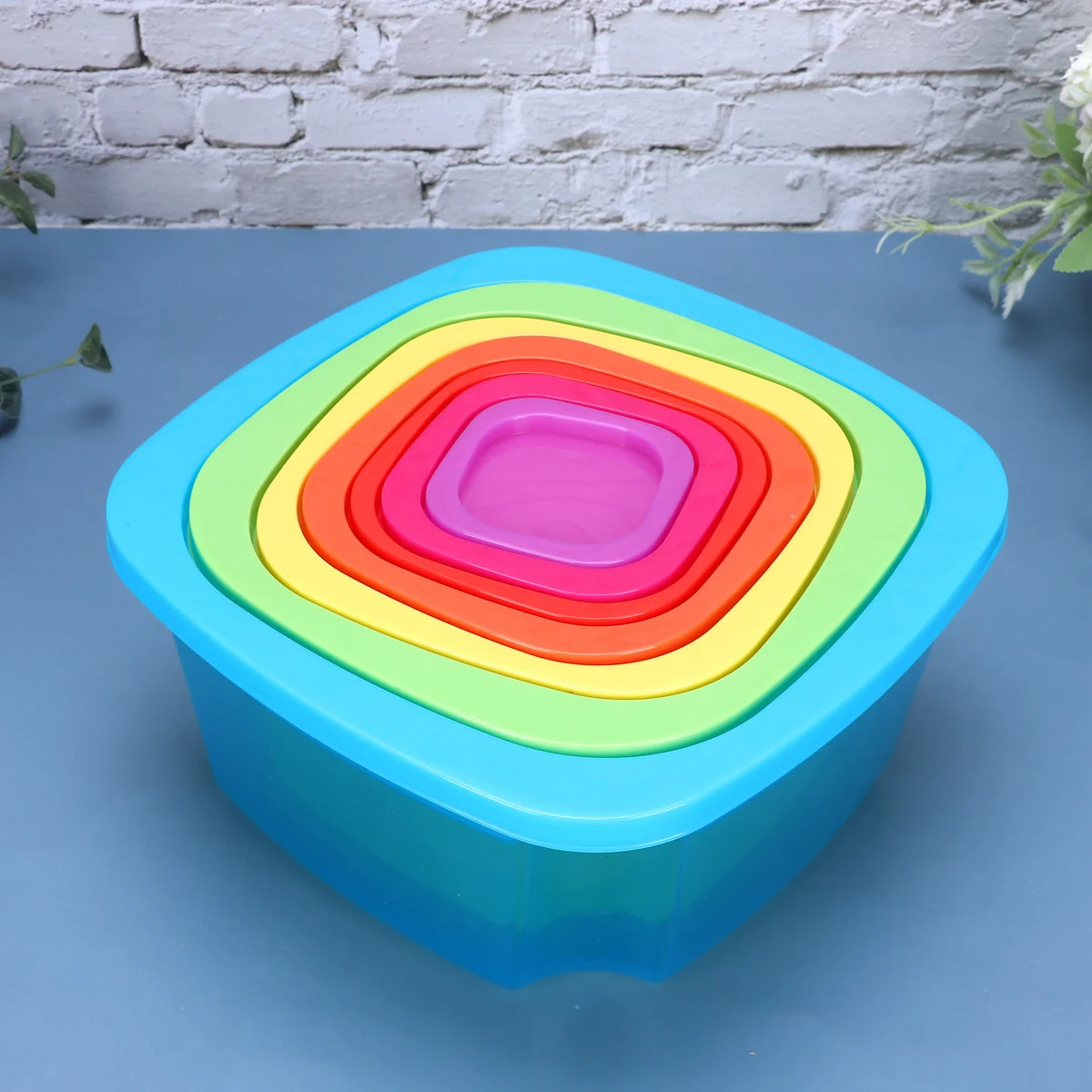 7pcs Rainbow Plastic Storage Box Crisper For Kitchen Hotel Canteen Freshness Keeper Food Organizer Assorted Colors
7pcs Rainbow Plastic Storage Box Crisper For Kitchen Hotel Canteen Freshness Keeper Food Organizer Assorted Colors