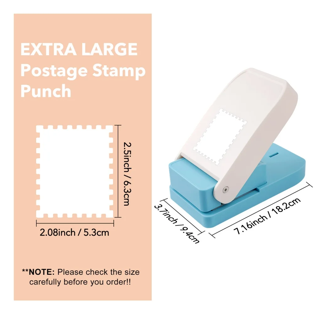 2x2.5inch Lever Action Craft Punch - Extra Large Postage Stamp Paper Punch for Scrapbooking, Journal Supplies, Card Making
2x2.5inch Lever Action Craft Punch - Extra Large Postage Stamp Paper Punch for Scrapbooking, Journal Supplies, Card Making