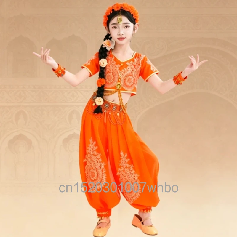 Children's Indian Dance Performance Costumes, Ethnic Costumes, Girls' Exotic Styles, Girls' Western Region Dance Costumes
Children's Indian Dance Performance Costumes, Ethnic Costumes, Girls' Exotic Styles, Girls' Western Region Dance Costumes