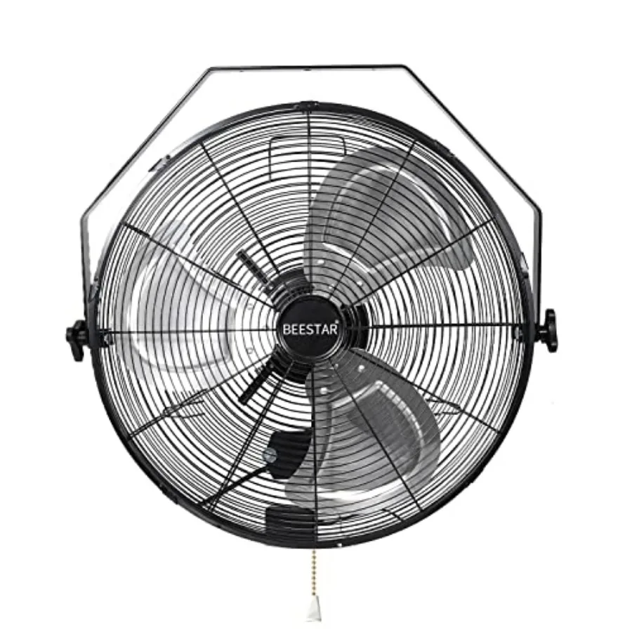 High Velocity Wall Mount Fan, Industrial Fan with 3 Speed Commercial Ventilation, Easy Operation and 270 Degree Tilting, Metal
High Velocity Wall Mount Fan, Industrial Fan with 3 Speed Commercial Ventilation, Easy Operation and 270 Degree Tilting, Metal