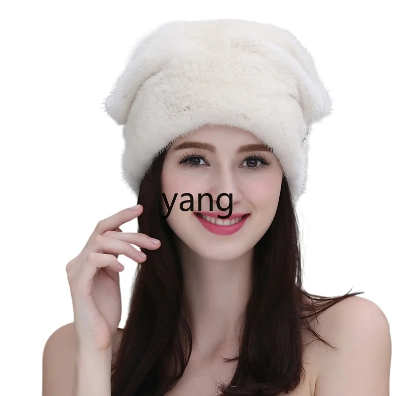 LMM hat female winter mink hair warm ear protection bag head Christmas hat whole mink real fur
LMM hat female winter mink hair warm ear protection bag head Christmas hat whole mink real fur