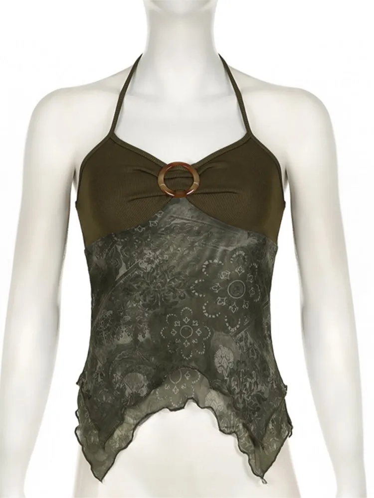 Women's Clothing Halter Neck Tops Backless Slim Casual Suspender Belt Simple Style All-match Fashion Printed Sleeveless Trendy
Women's Clothing Halter Neck Tops Backless Slim Casual Suspender Belt Simple Style All-match Fashion Printed Sleeveless Trendy
