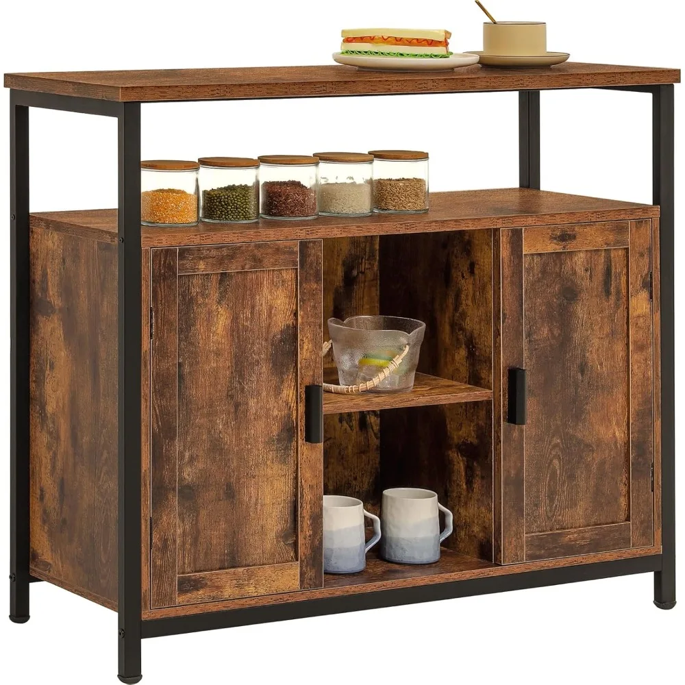 Storage Cabinet with 2 Doors, Buffet Cabinet with Adjustable Shelves, Open Compartment, Storage Sideboard, for Dining Room
Storage Cabinet with 2 Doors, Buffet Cabinet with Adjustable Shelves, Open Compartment, Storage Sideboard, for Dining Room