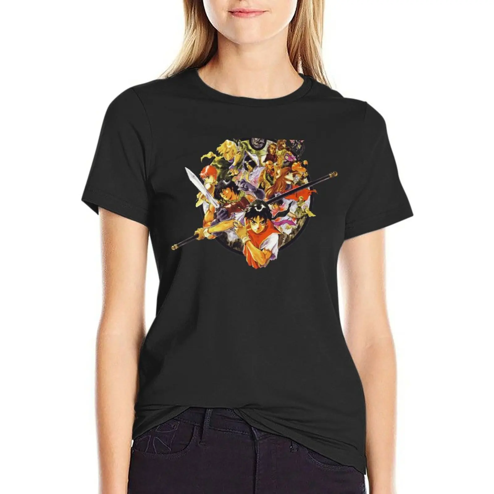 Suikoden 1 Cover (no text) T-shirt lady clothes cute clothes shirts graphic tees Women t-shirts
Suikoden 1 Cover (no text) T-shirt lady clothes cute clothes shirts graphic tees Women t-shirts