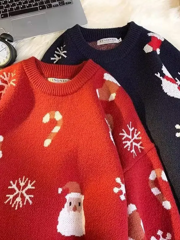 Red Cisas Knitwear Loose ex Autumn Winter Casual Top Couples Matching Long Sve Polyester Fiber round Ne Warmth
Red Cisas Knitwear Loose ex Autumn Winter Casual Top Couples Matching Long Sve Polyester Fiber round Ne Warmth