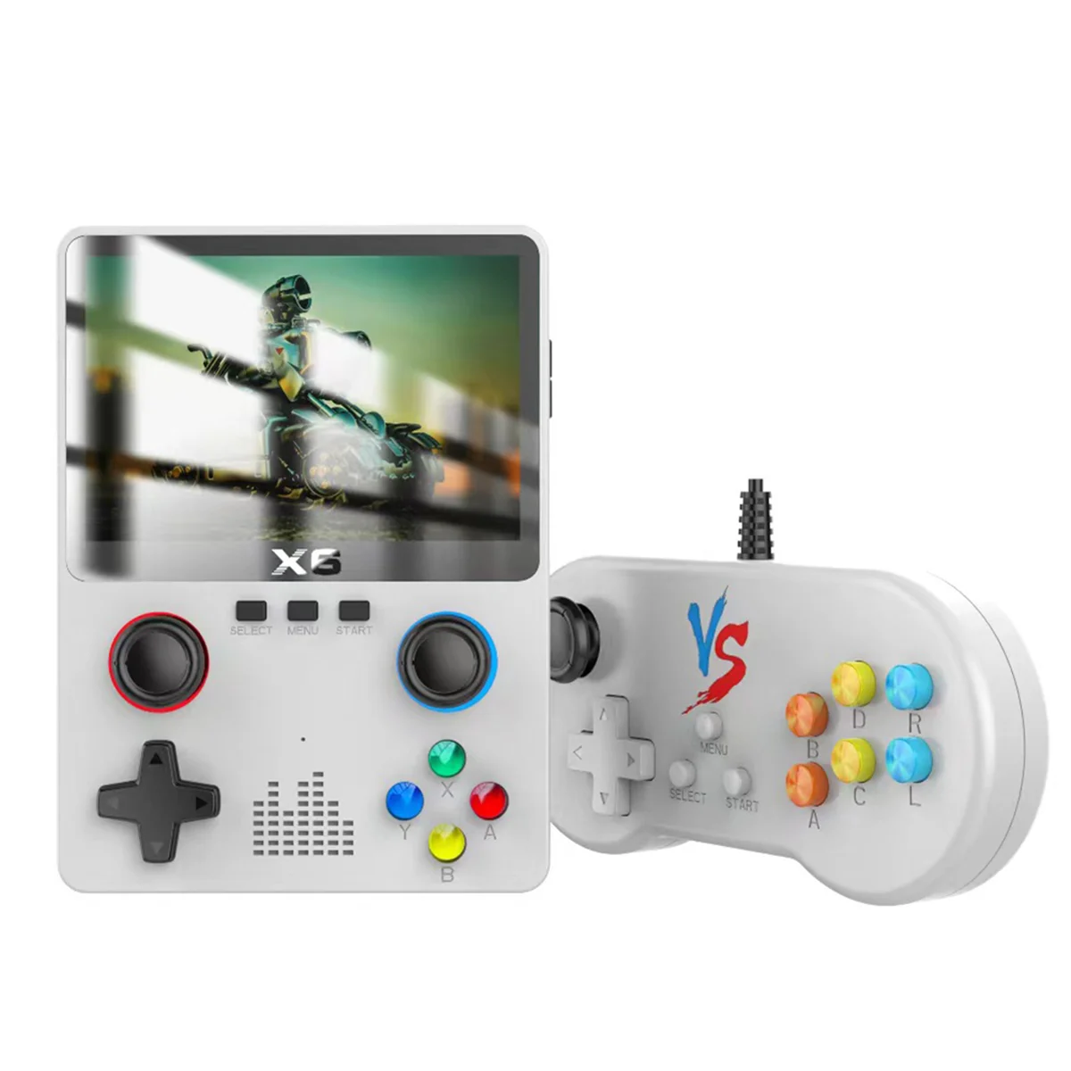 Портативный портативный игровой плеер X6 с 10000 + играми, 3,5 дюймовый IPS экран, 11 симуляторов, двойной игровой консоль GBA-C
Портативный портативный игровой плеер X6 с 10000 + играми, 3,5 дюймовый IPS экран, 11 симуляторов, двойной игровой консоль GBA-C