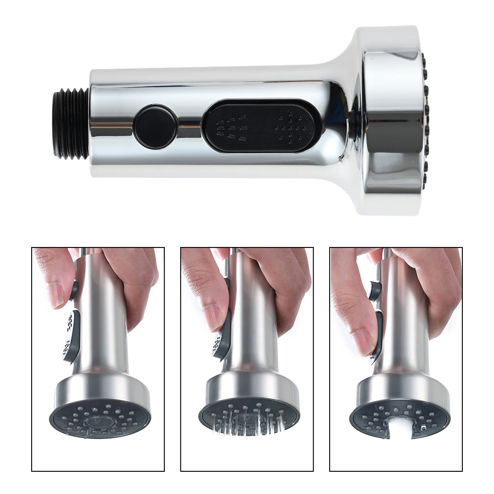 1Pc 3 Function Kitchen Tap Spray Head Replacement Part 106x54mm Universal G1/2 Connection Pull-out Faucet Sprayer Attachment
1Pc 3 Function Kitchen Tap Spray Head Replacement Part 106x54mm Universal G1/2 Connection Pull-out Faucet Sprayer Attachment