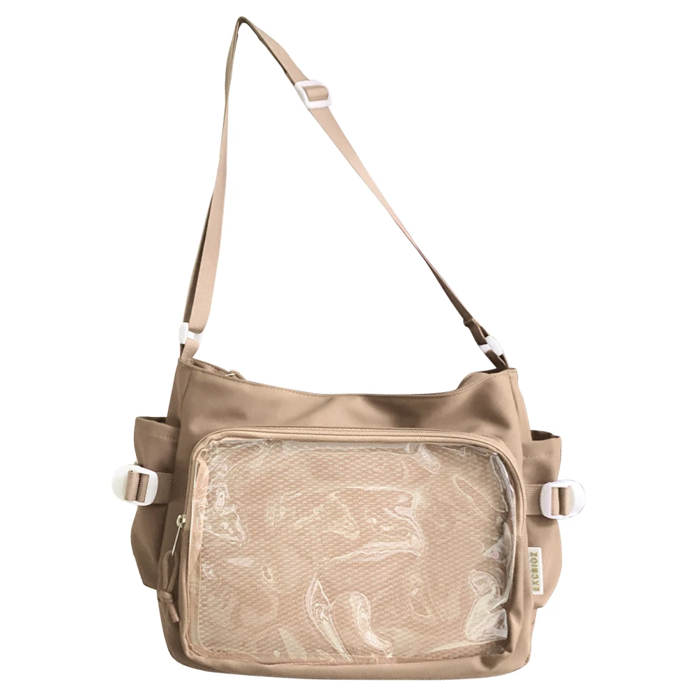 Women Ita Bag Japanese Style Shoulder Purse with Clear Window Fashion Shoulder Bag Multi-pockets Adjustable Strap Chic Hobo Bag
Women Ita Bag Japanese Style Shoulder Purse with Clear Window Fashion Shoulder Bag Multi-pockets Adjustable Strap Chic Hobo Bag