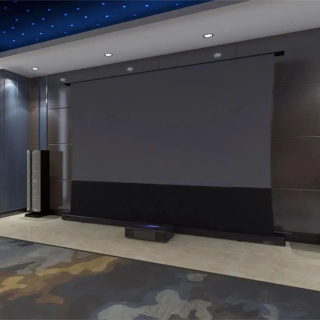 150 ''Max Electric Tab-Натяжной напольный ALR проекционный экран с моторизованным внешним видом, отклонение для лазерного проектора UST 4K
150 ''Max Electric Tab-Натяжной напольный ALR проекционный экран с моторизованным внешним видом, отклонение для лазерного проектора UST 4K