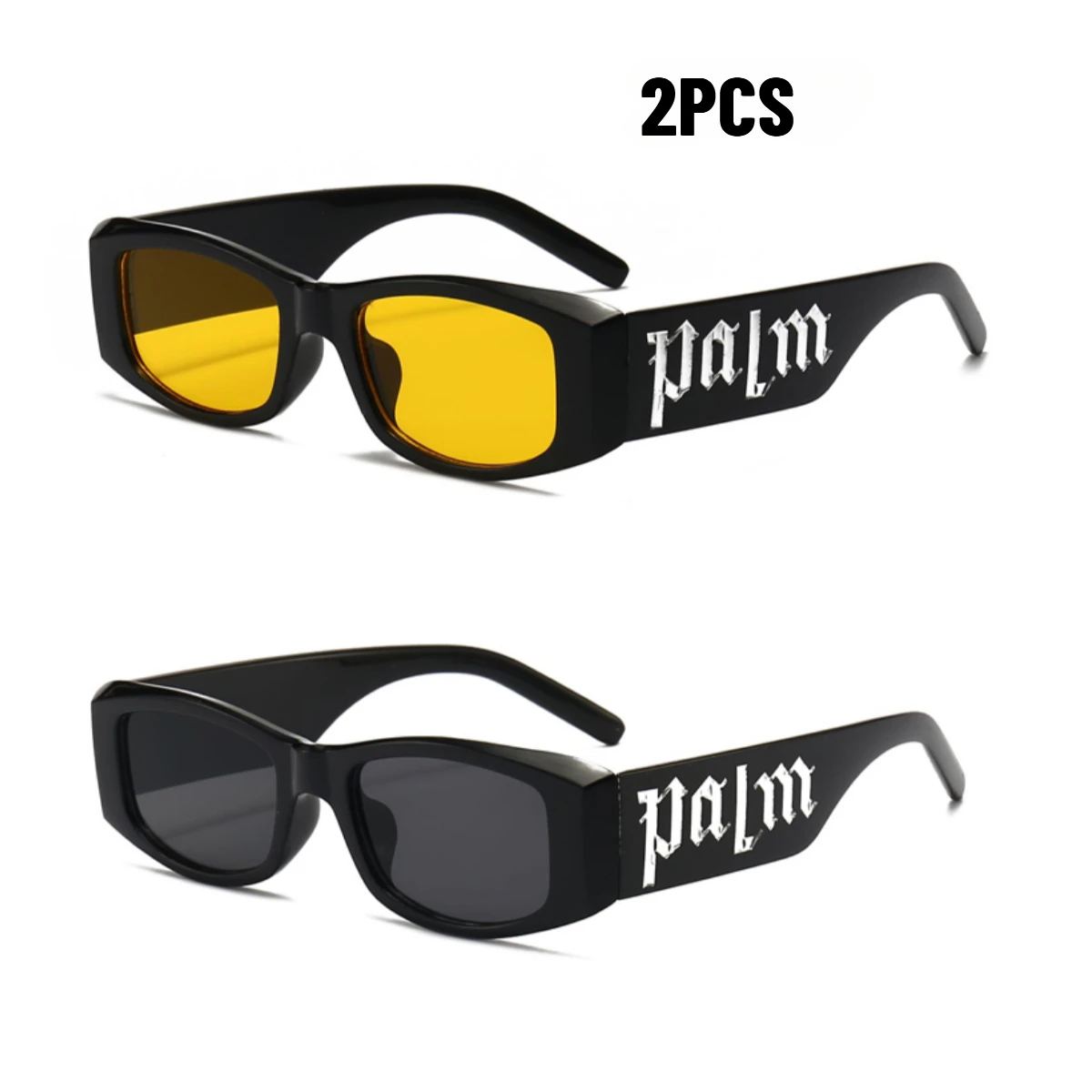 2PCS Punk Letter Fashionable Sunglasses New Rectangular Retro Hip-hop Style High-end Feeling Spicy Girl Sunglasses for Women
2PCS Punk Letter Fashionable Sunglasses New Rectangular Retro Hip-hop Style High-end Feeling Spicy Girl Sunglasses for Women