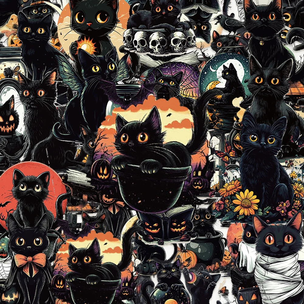 10/30/50pcs Transparent Halloween Pumpkin Black Cat Stickers Horror Goth Cartoon Sticker Waterproof Graffiti Retro Decals Toy
10/30/50pcs Transparent Halloween Pumpkin Black Cat Stickers Horror Goth Cartoon Sticker Waterproof Graffiti Retro Decals Toy