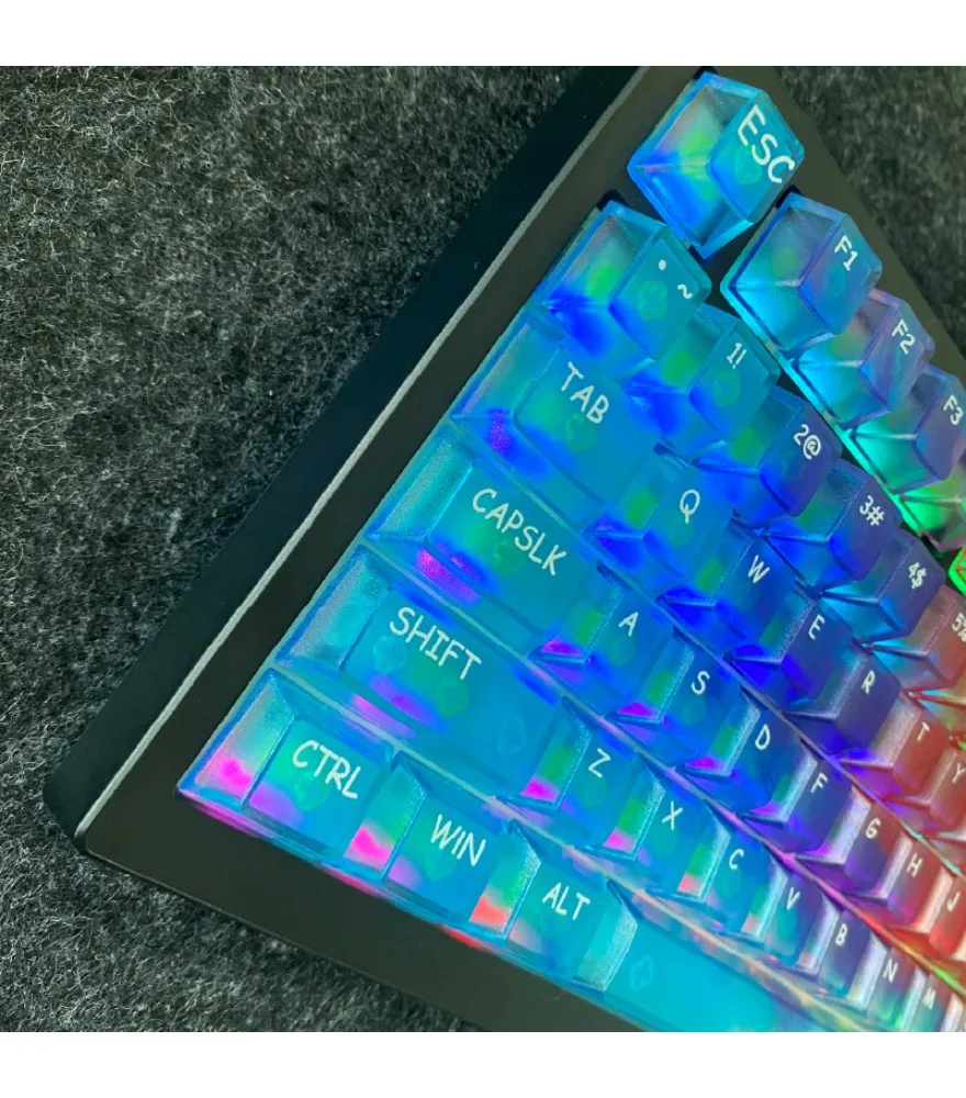 Symphony Mist Personality Kaizhou gradual change PC transparent keycaps Original highly mechanical keyboard keycaps
Symphony Mist Personality Kaizhou gradual change PC transparent keycaps Original highly mechanical keyboard keycaps