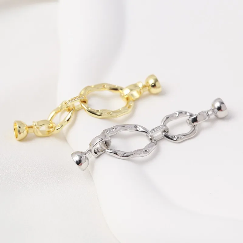 S925 silver-plated double-ring zircon connection buckle niche luxury DIY necklace bracelet accessories buckle
S925 silver-plated double-ring zircon connection buckle niche luxury DIY necklace bracelet accessories buckle