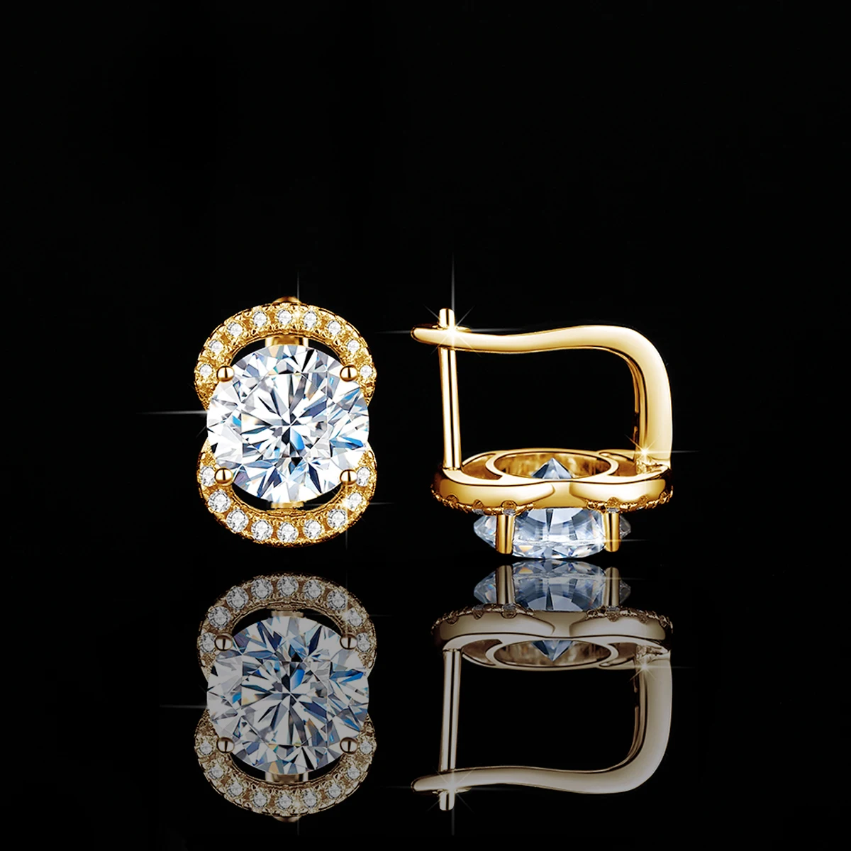 2CT Moissanite Hoop Earrings for Women 8mm Round Cut Halo Zircon Gold Plated Huggie Earrings Lab Diamond Wedding Jewelry Gifts
2CT Moissanite Hoop Earrings for Women 8mm Round Cut Halo Zircon Gold Plated Huggie Earrings Lab Diamond Wedding Jewelry Gifts