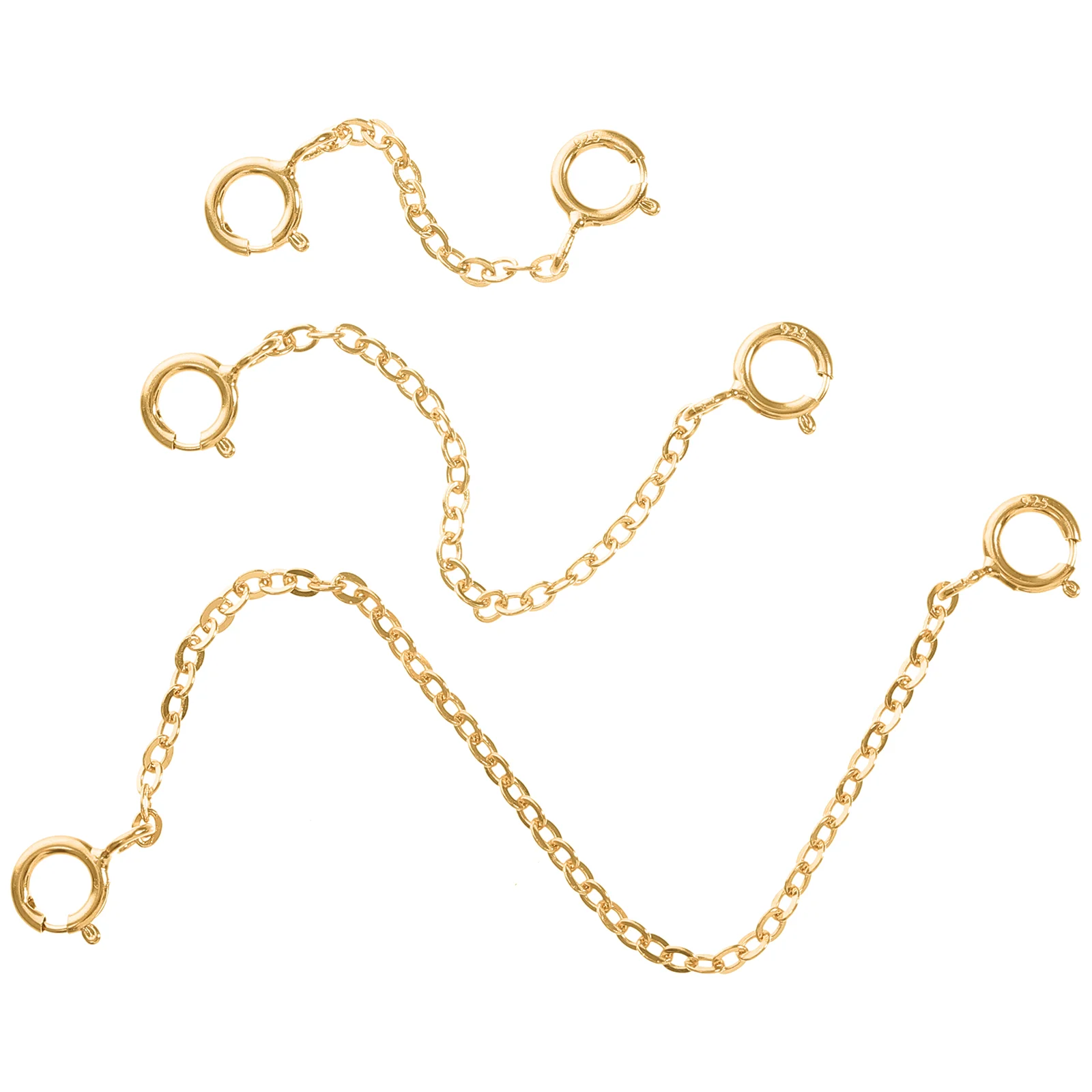 3 Pcs S925 Extension Chain Jewelry Necklace Gold Making Kit Pendants for Silver Bangles Bracelets Chains
3 Pcs S925 Extension Chain Jewelry Necklace Gold Making Kit Pendants for Silver Bangles Bracelets Chains