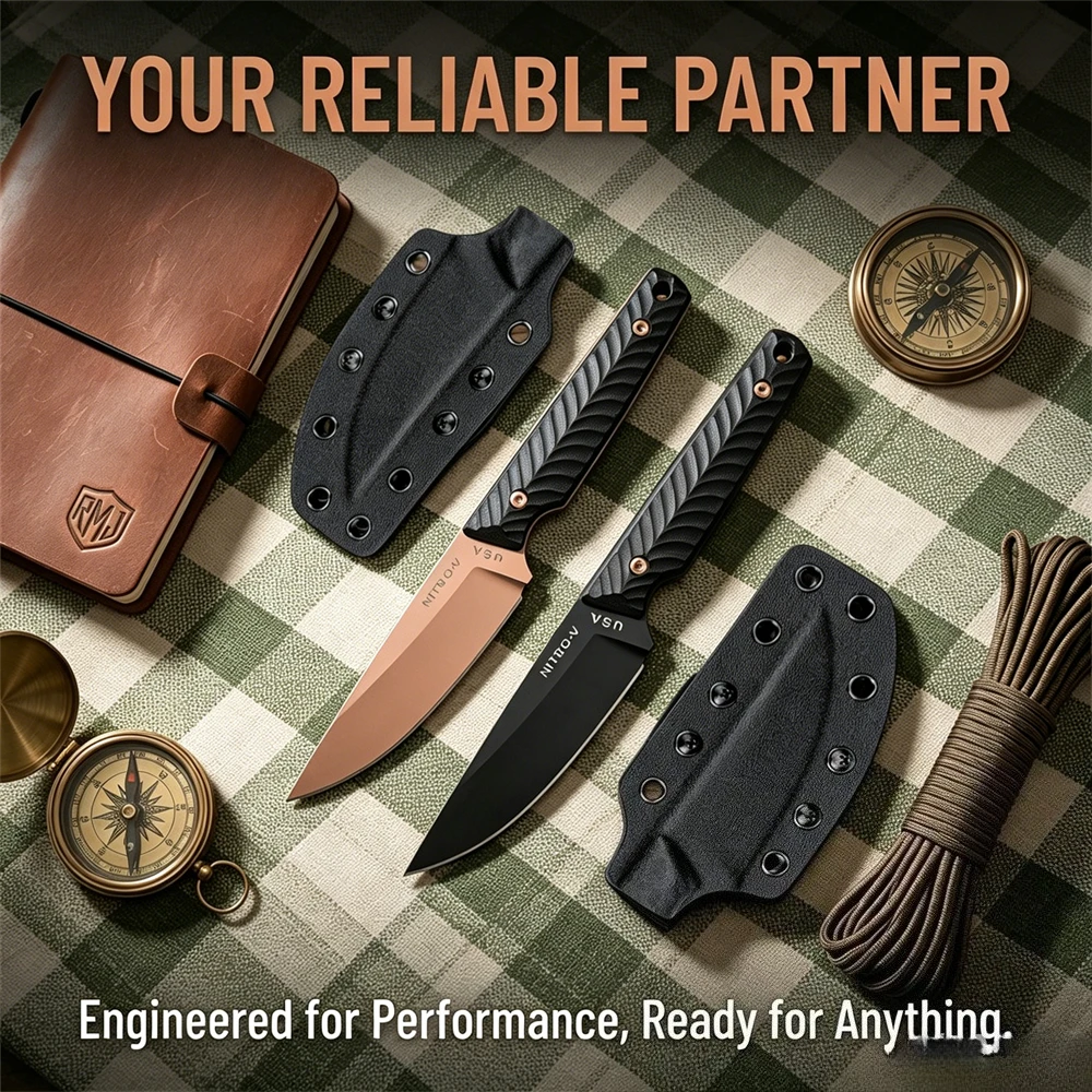 High Hardness EDC Fixed Blade Knife 8Cr13Mov Steel G10 Handle Lightweight Outdoor Multi‑Purpose Cutting Knife for Camping Hiking
High Hardness EDC Fixed Blade Knife 8Cr13Mov Steel G10 Handle Lightweight Outdoor Multi‑Purpose Cutting Knife for Camping Hiking