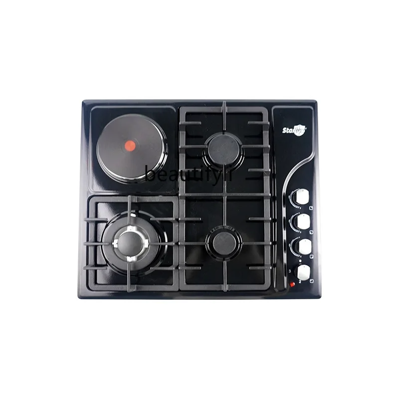 Household four-eye stove, three gas and one electric stove, natural gas liquefied gas stove
Household four-eye stove, three gas and one electric stove, natural gas liquefied gas stove