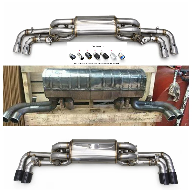 Race Valve Sport Axle Back For Ferrari F360/360 Modena/Spider 3.6L 2003-2005 Stainless Steel Rear Muffler Section With Tips
Race Valve Sport Axle Back For Ferrari F360/360 Modena/Spider 3.6L 2003-2005 Stainless Steel Rear Muffler Section With Tips